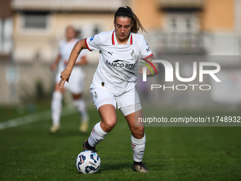 Gloria Marinelli of Milan Women participates in the Women Coppa Italia match between Freedom Cuneo and AC Milan in Cuneo, Italy, on November...