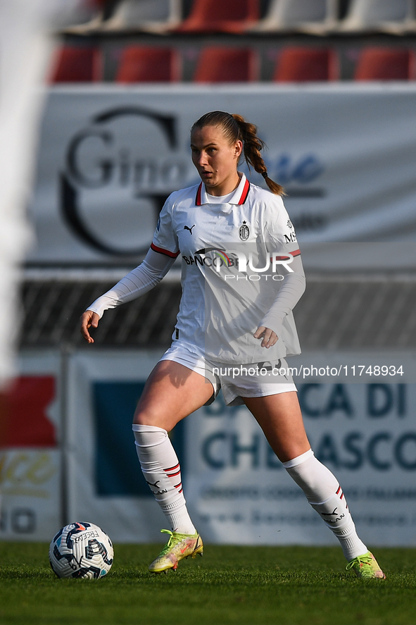 Julie Piga of Milan Women participates in the Women Coppa Italia match between Freedom Cuneo and AC Milan in Cuneo, Italy, on November 6, 20...