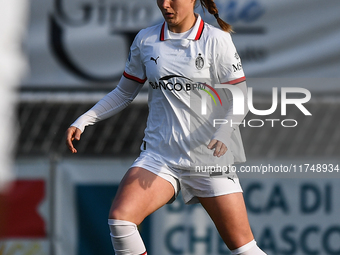 Julie Piga of Milan Women participates in the Women Coppa Italia match between Freedom Cuneo and AC Milan in Cuneo, Italy, on November 6, 20...