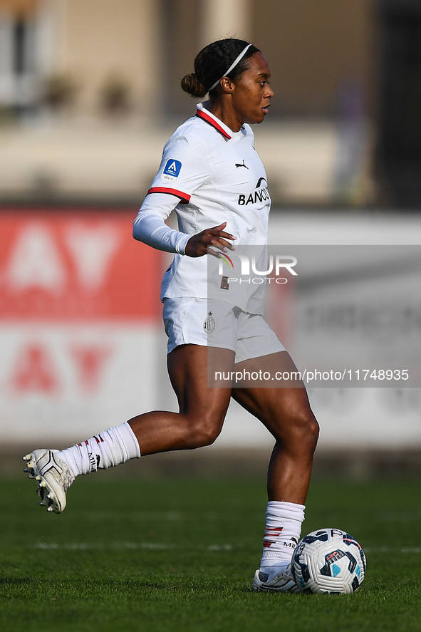 Allyson Renee Swaby of Milan Women plays during the Women Coppa Italia match between Freedom Cuneo and AC Milan in Cuneo, Italy, on November...