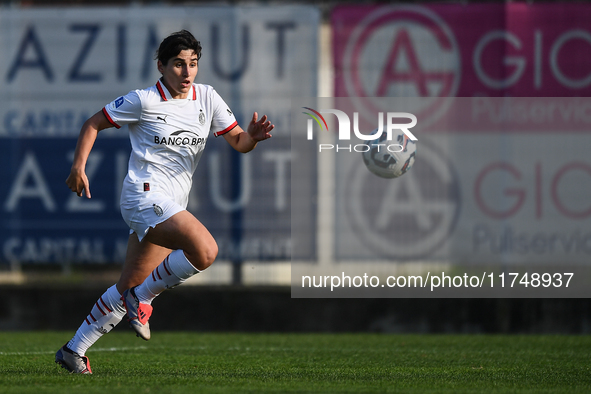 Marta Mascarello of Milan Women participates in the Women Coppa Italia match between Freedom Cuneo and AC Milan in Cuneo, Italy, on November...