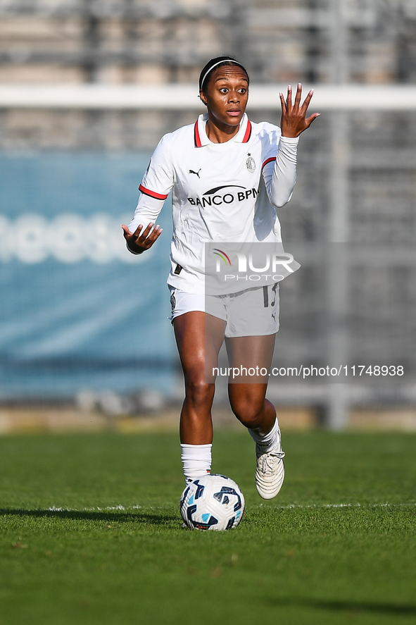 Allyson Renee Swaby of Milan Women plays during the Women Coppa Italia match between Freedom Cuneo and AC Milan in Cuneo, Italy, on November...