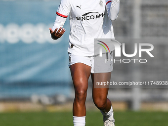 Allyson Renee Swaby of Milan Women plays during the Women Coppa Italia match between Freedom Cuneo and AC Milan in Cuneo, Italy, on November...