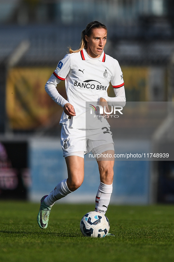 Julie Piga of Milan Women participates in the Women Coppa Italia match between Freedom Cuneo and AC Milan in Cuneo, Italy, on November 6, 20...