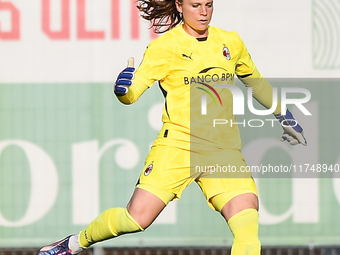 Laura Giuliani of Milan Women participates in the Women Coppa Italia match between Freedom Cuneo and AC Milan in Cuneo, Italy, on November 6...