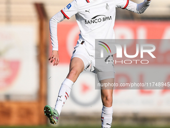 Julie Piga of Milan Women participates in the Women Coppa Italia match between Freedom Cuneo and AC Milan in Cuneo, Italy, on November 6, 20...