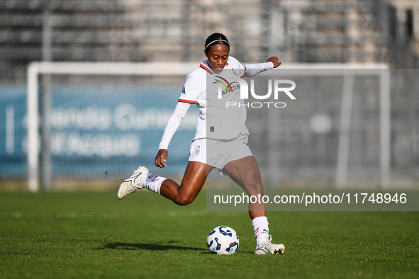 Allyson Renee Swaby of Milan Women plays during the Women Coppa Italia match between Freedom Cuneo and AC Milan in Cuneo, Italy, on November...