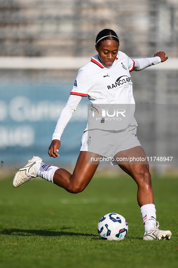 Allyson Renee Swaby of Milan Women plays during the Women Coppa Italia match between Freedom Cuneo and AC Milan in Cuneo, Italy, on November...