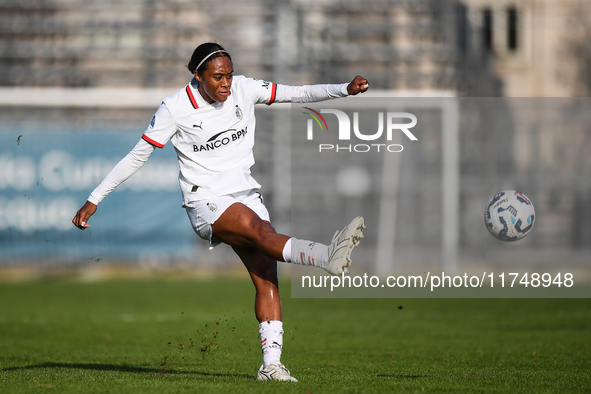 Allyson Renee Swaby of Milan Women plays during the Women Coppa Italia match between Freedom Cuneo and AC Milan in Cuneo, Italy, on November...