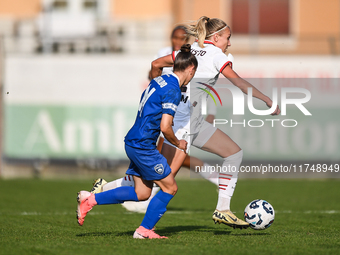 Emma Koivisto of Milan Women participates in the Women Coppa Italia match between Freedom Cuneo and AC Milan in Cuneo, Italy, on November 6,...