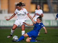 Gloria Marinelli of Milan Women battles for the ball with Sara Borello of Freedom Cuneo during the Women's Coppa Italia match between Freedo...