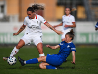 Gloria Marinelli of Milan Women battles for the ball with Sara Borello of Freedom Cuneo during the Women's Coppa Italia match between Freedo...