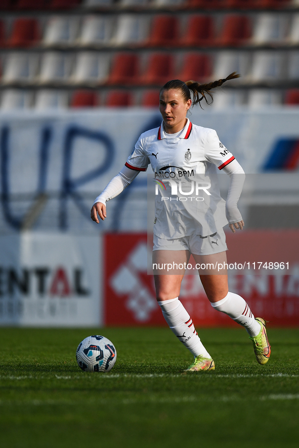 Julie Piga of Milan Women participates in the Women Coppa Italia match between Freedom Cuneo and AC Milan in Cuneo, Italy, on November 6, 20...