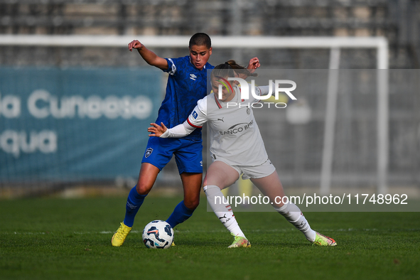 Julie Piga of Milan Women participates in the Women Coppa Italia match between Freedom Cuneo and AC Milan in Cuneo, Italy, on November 6, 20...