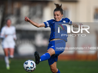 Sara Borello of Freedom Cuneo participates in the Women Coppa Italia match between Freedom Cuneo and AC Milan in Cuneo, Italy, on November 6...