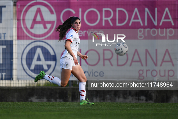 Sara Stokic of Milan Women participates in the Women Coppa Italia match between Freedom Cuneo and AC Milan in Cuneo, Italy, on November 6, 2...