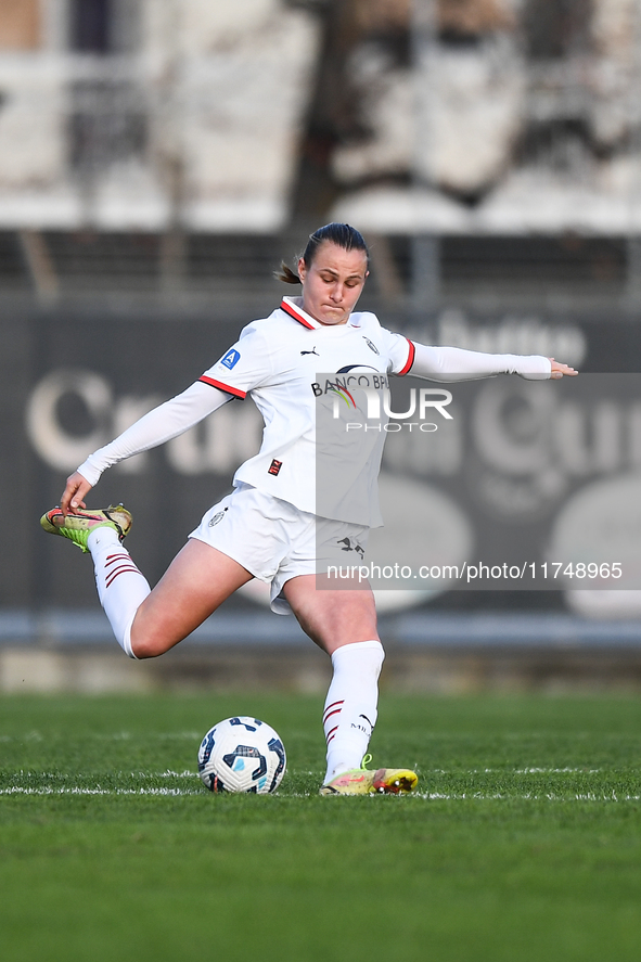 Julie Piga of Milan Women participates in the Women Coppa Italia match between Freedom Cuneo and AC Milan in Cuneo, Italy, on November 6, 20...