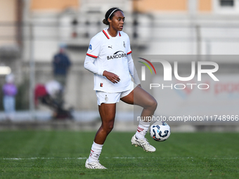 Allyson Renee Swaby of Milan Women plays during the Women Coppa Italia match between Freedom Cuneo and AC Milan in Cuneo, Italy, on November...