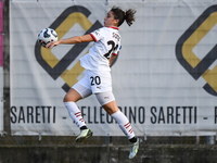 Angelica Soffia of Milan Women participates in the Women Coppa Italia match between Freedom Cuneo and AC Milan in Cuneo, Italy, on November...