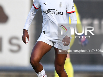 Allyson Renee Swaby of Milan Women plays during the Women Coppa Italia match between Freedom Cuneo and AC Milan in Cuneo, Italy, on November...