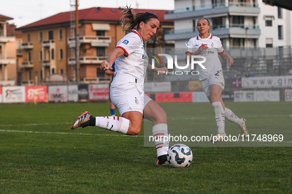 Gloria Marinelli of Milan Women participates in the Women Coppa Italia match between Freedom Cuneo and AC Milan in Cuneo, Italy, on November...