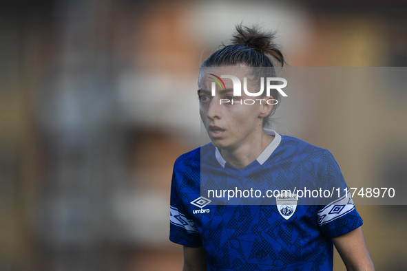 Sara Borello of Freedom Cuneo participates in the Women Coppa Italia match between Freedom Cuneo and AC Milan in Cuneo, Italy, on November 6...