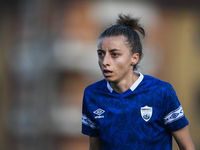 Sara Borello of Freedom Cuneo participates in the Women Coppa Italia match between Freedom Cuneo and AC Milan in Cuneo, Italy, on November 6...