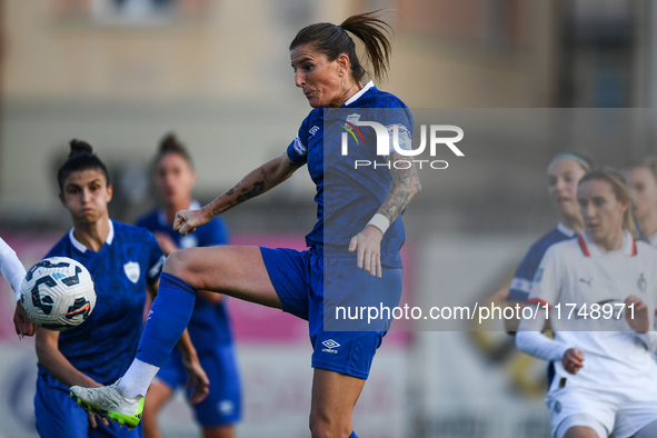 Adriana Martin Santamaria of Freedom Cuneo participates in the Women Coppa Italia match between Freedom Cuneo and AC Milan in Cuneo, Italy,...