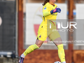 Laura Giuliani of Milan Women participates in the Women Coppa Italia match between Freedom Cuneo and AC Milan in Cuneo, Italy, on November 6...