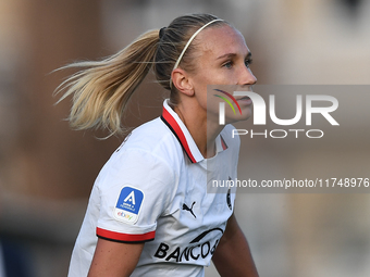 Emma Koivisto of Milan Women participates in the Women Coppa Italia match between Freedom Cuneo and AC Milan in Cuneo, Italy, on November 6,...