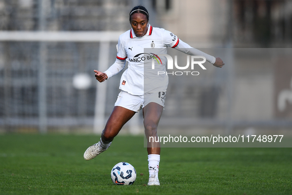 Allyson Renee Swaby of Milan Women plays during the Women Coppa Italia match between Freedom Cuneo and AC Milan in Cuneo, Italy, on November...