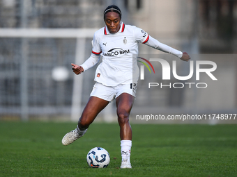 Allyson Renee Swaby of Milan Women plays during the Women Coppa Italia match between Freedom Cuneo and AC Milan in Cuneo, Italy, on November...