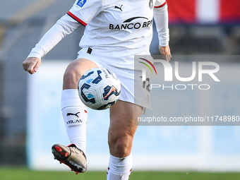 Emma Koivisto of Milan Women participates in the Women Coppa Italia match between Freedom Cuneo and AC Milan in Cuneo, Italy, on November 6,...