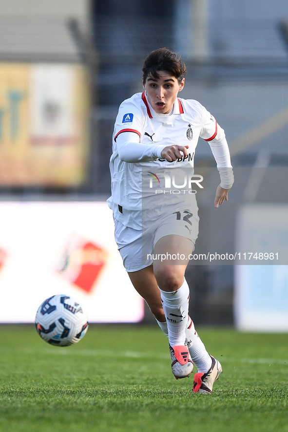 Emma Koivisto of Milan Women participates in the Women Coppa Italia match between Freedom Cuneo and AC Milan in Cuneo, Italy, on November 6,...