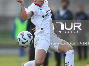 Angelica Soffia of Milan Women participates in the Women Coppa Italia match between Freedom Cuneo and AC Milan in Cuneo, Italy, on November...