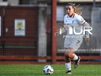 Gloria Marinelli of Milan Women participates in the Women Coppa Italia match between Freedom Cuneo and AC Milan in Cuneo, Italy, on November...