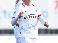 Gloria Marinelli of Milan Women celebrates a goal during the Women's Coppa Italia match between Freedom Cuneo and AC Milan in Cuneo, Italy,...