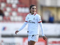 Nadia Nadim of Milan Women plays during the Women Coppa Italia match between Freedom Cuneo and AC Milan in Cuneo, Italy, on November 6, 2024...