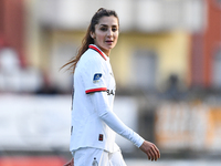 Nadia Nadim of Milan Women plays during the Women Coppa Italia match between Freedom Cuneo and AC Milan in Cuneo, Italy, on November 6, 2024...