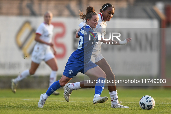 Allyson Renee Swaby of Milan Women plays during the Women Coppa Italia match between Freedom Cuneo and AC Milan in Cuneo, Italy, on November...