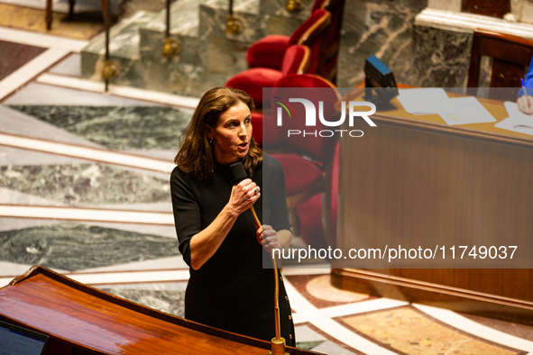 Charlotte Parmentier Lecocq, the French Minister Delegate to the Minister of Solidarity, Autonomy, and Equality between Women and Men, in ch...