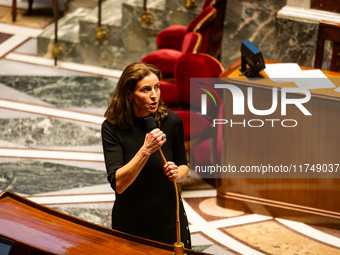 Charlotte Parmentier Lecocq, the French Minister Delegate to the Minister of Solidarity, Autonomy, and Equality between Women and Men, in ch...