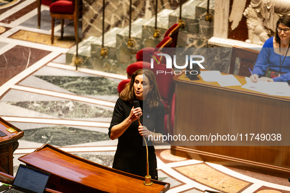 Charlotte Parmentier Lecocq, the French Minister Delegate to the Minister of Solidarity, Autonomy, and Equality between Women and Men, in ch...