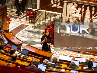 Charlotte Parmentier Lecocq, the French Minister Delegate to the Minister of Solidarity, Autonomy, and Equality between Women and Men, in ch...