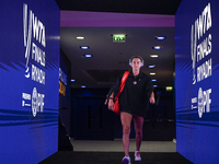 RIYADH, SAUDI ARABIA - NOVEMBER 06: Aryna Sabalenka of Belarus arrives ahead of her match against Elena Rybakina of Kazakhstan, on Day 5 of...