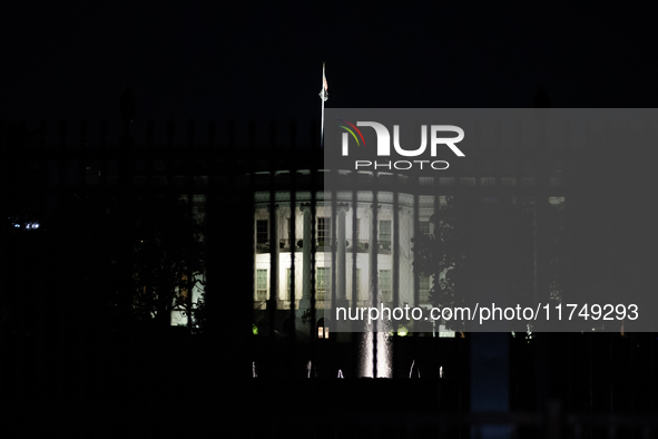 The White House stands behind both permanent and temporary anti-riot fences the day following ex-President and convicted felon Donald Trump'...