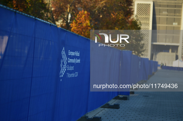 Preparations take place at the venue on the day of the 5th European Political Community Summit in Budapest, Hungary, on November 7, a day af...