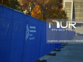 Preparations take place at the venue on the day of the 5th European Political Community Summit in Budapest, Hungary, on November 7, a day af...