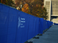 Preparations take place at the venue on the day of the 5th European Political Community Summit in Budapest, Hungary, on November 7, a day af...