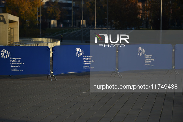 Preparations take place at the venue on the day of the 5th European Political Community Summit in Budapest, Hungary, on November 7, a day af...